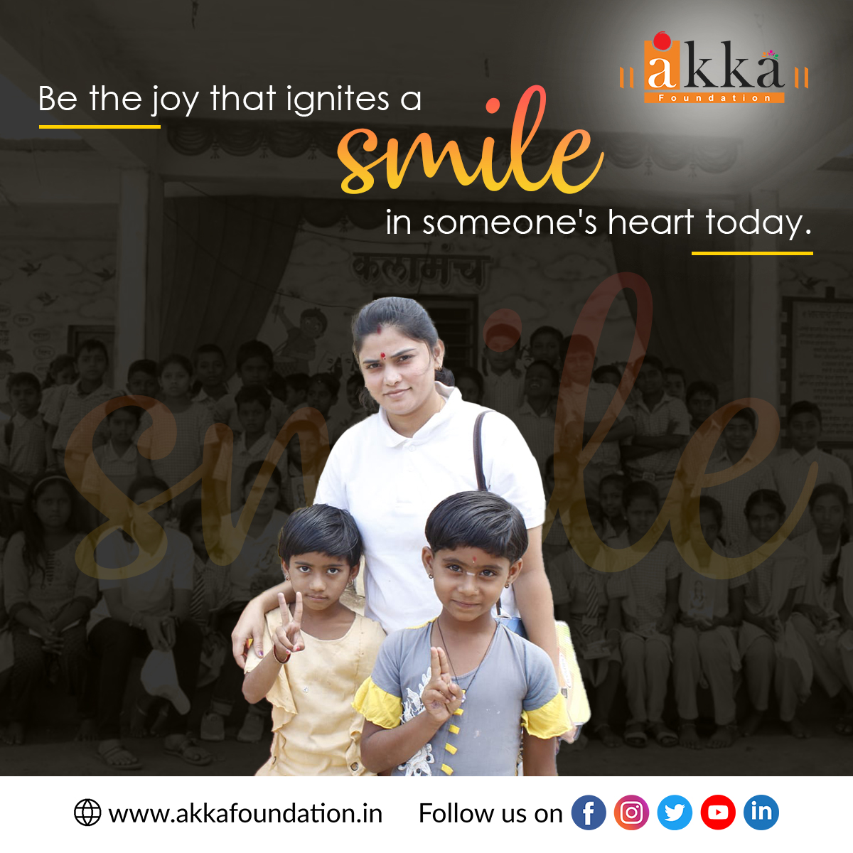 Be the joy that ignites a smile in someone's heart today.
Small role but Huge impact!!!
.
.
.
#AkkaFoundation #ProjectAnandi #Anandi #smile #smallrole #hugeimpact #menstruation #period #periods #periodstalk #hygiene #menstruationawareness #awareness #periodpain #latur #nilanga