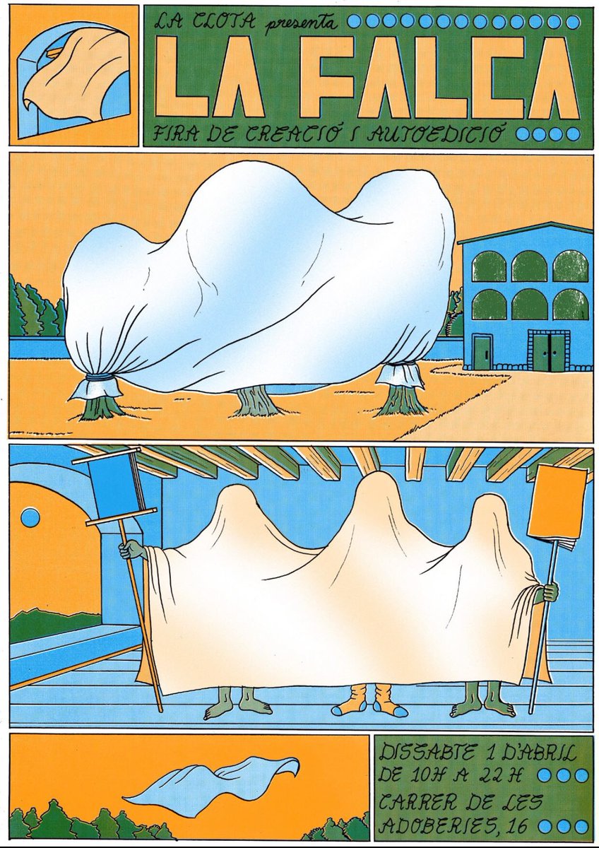 Demà anem a Vic, a La Falca, fira de creació i autoedició (c/Adoberies, 16), que organitza <a href="/laclotavic/">la clota</a>. Passeu a fer el vermut o a berenar, hi haurà música i bon ambient. El cartell és de <a href="/g_molist/">Gabri Molist</a>, per cert.