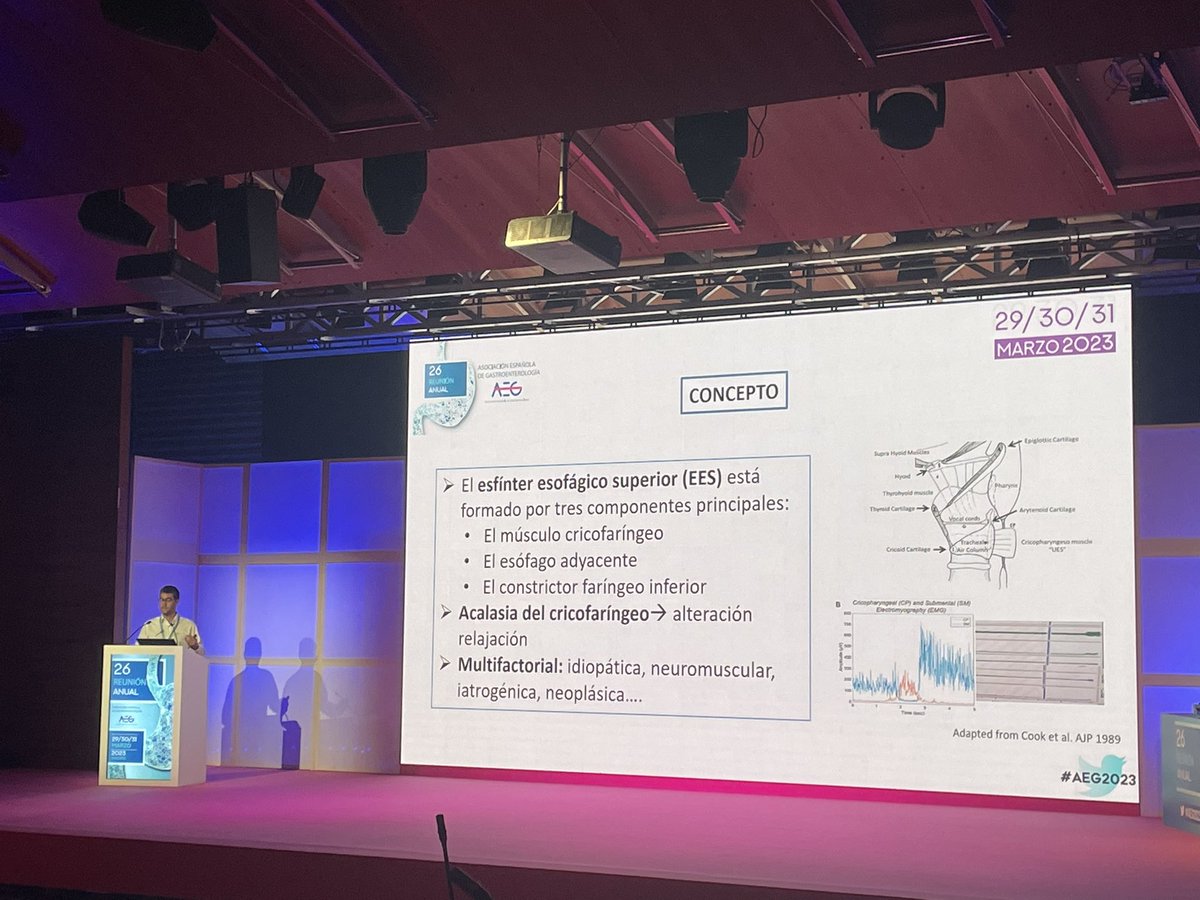 daniel_oyon's tweet photo. El crack @FerminEstremera presentando: C POEM en el tratamiento de la acalasia del cricofaríngeo. Primeros resultados, terapia prometedora! 
@edalbeniz @aegastro https://t.co/eI4F3crHR4
