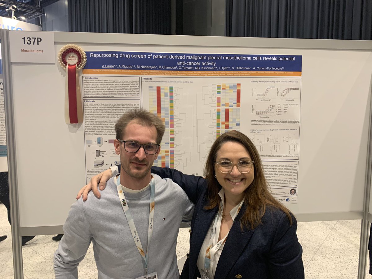 He got the poster prize 🏆!!!!
More than 6000 drugs screening on mesothelioma !!!
Come to visit at P137 #ELCC23 
#mesothelioma @CancerAlliance @PleuralMeso @curemeso