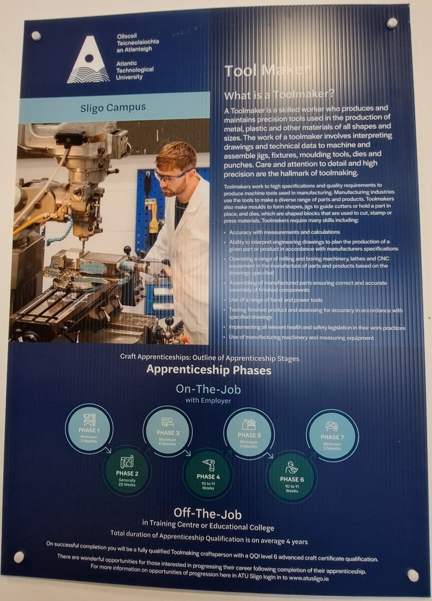 #ErasmusPlus colleagues also visited <a href="/atusligo_ie/">ATU Sligo</a> where they were given a tour of the craft apprenticeships facilities by Padraig McGarry and Marie Moran and met with staff from the consortium apprenticeships to learn about their work-based learning courses. #ErasmusPlus