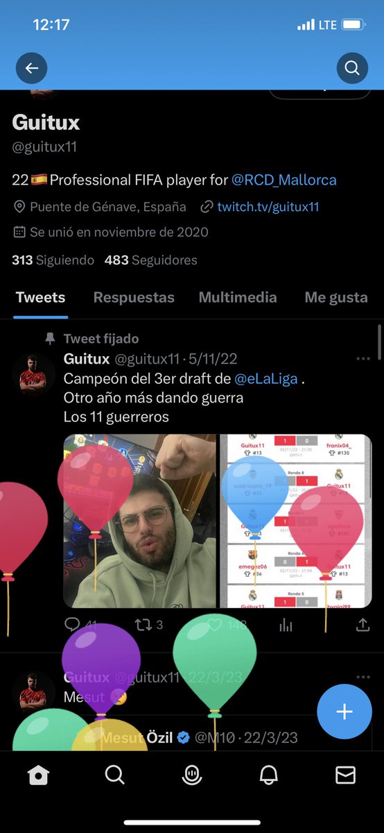Globitos en el perfil