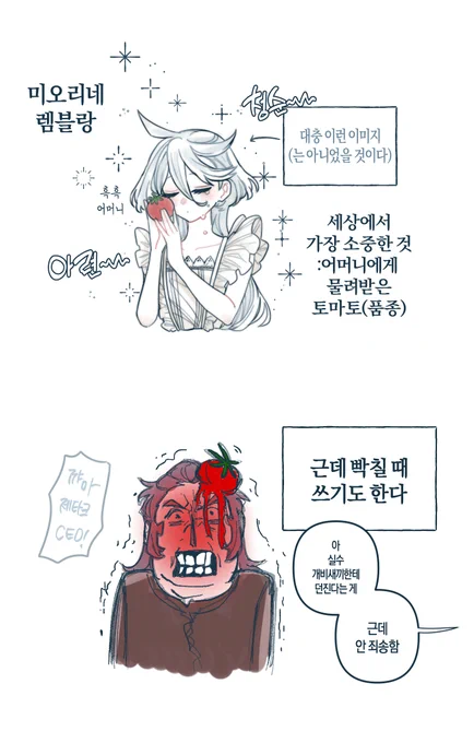 느갭한테 토마토 던질려고 했다는 미오리네 넘 욱김
그걸 빔제타크가 맞았다는 것도 웃기고 