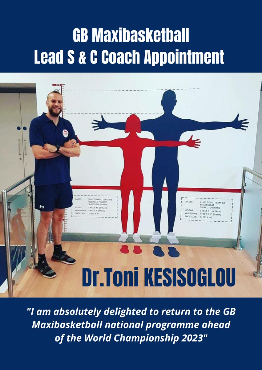 GBMaxibasketbll's tweet photo. We are delighted to announce the return of DR. ANTONIS KESISOGLOU to the GB Maxibasketball national teams programme.  A highly experienced S&amp;C Coach, previously with @basketballengland and @englandathletics.  Be great to see him in action again!  #gb #performance #maxibasketball https://t.co/eQdKmhZmai