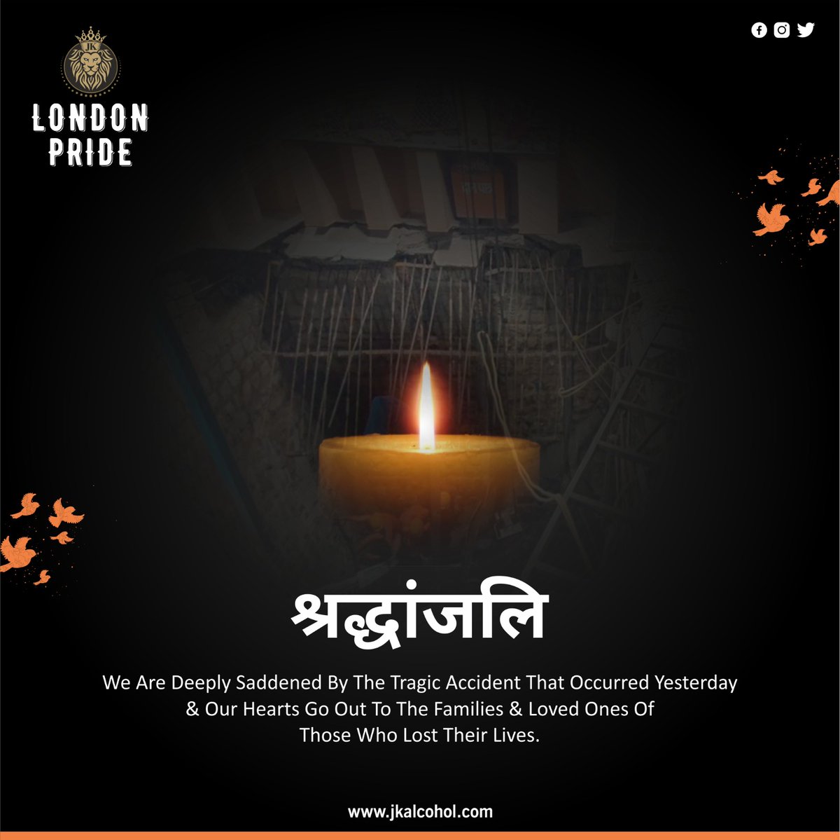 enterprisesjkin's tweet photo. May the one who lost their lives rest in peace. May their loved ones have courage and peace during these hard times.
.
.
#jkenterprises #londonpride #londonreserve #trending #Demise #IndoreAccident #Indoretemple #IndoreTempleTragedy #IndoreTempleCollapse #IndoreNews https://t.co/5JsRUf7NAr