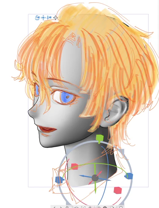 これは噂の自分の絵柄に合わせて作れるという3Dから希比呂を生成したやつ 
