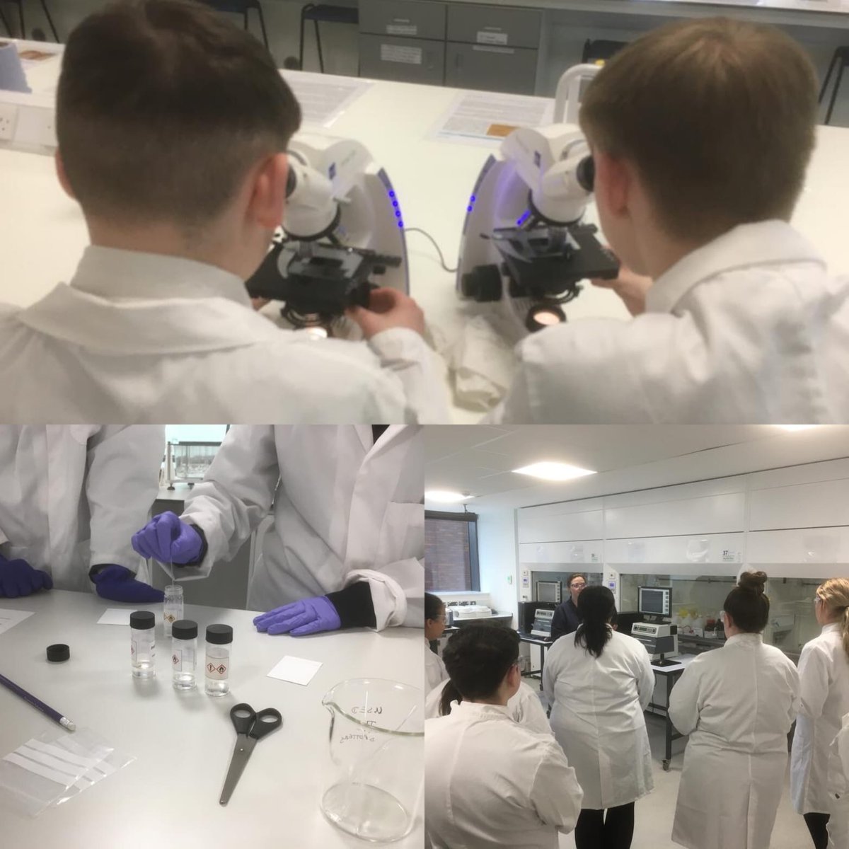 Y11 students from Discovery Academy visited Keele campus for a full day of science skills including light microscopy and forensic chromatography in the @KeeleCSL!