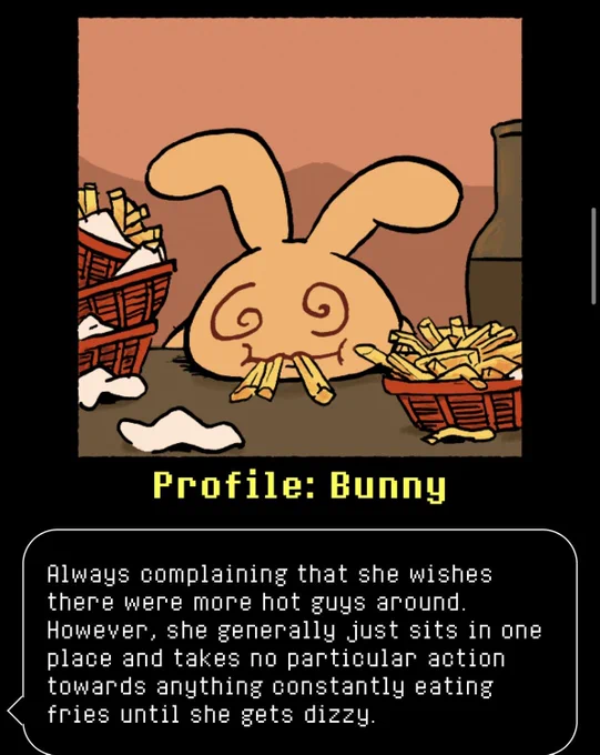 finding out after all these years that drunk bun uses she/her pronouns and is likely a girl is the most shocking revelation because i was so sure she was gay dude for some reason  /lh 