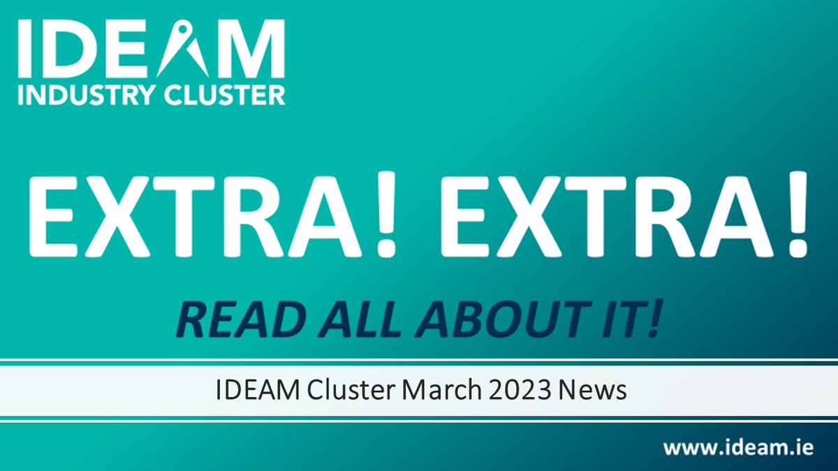 IDEAMCluster's tweet photo. Our IDEAM Cluster March 2023 Breaking News:

🎓 Talent &amp; Skills Activities
🚀 Research &amp; Development
💶 Internationalisation &amp; Funding
📢 Business &amp; Community Development

Learn more: https://t.co/Lb5lAEeFwN https://t.co/5RRWFOg34r
