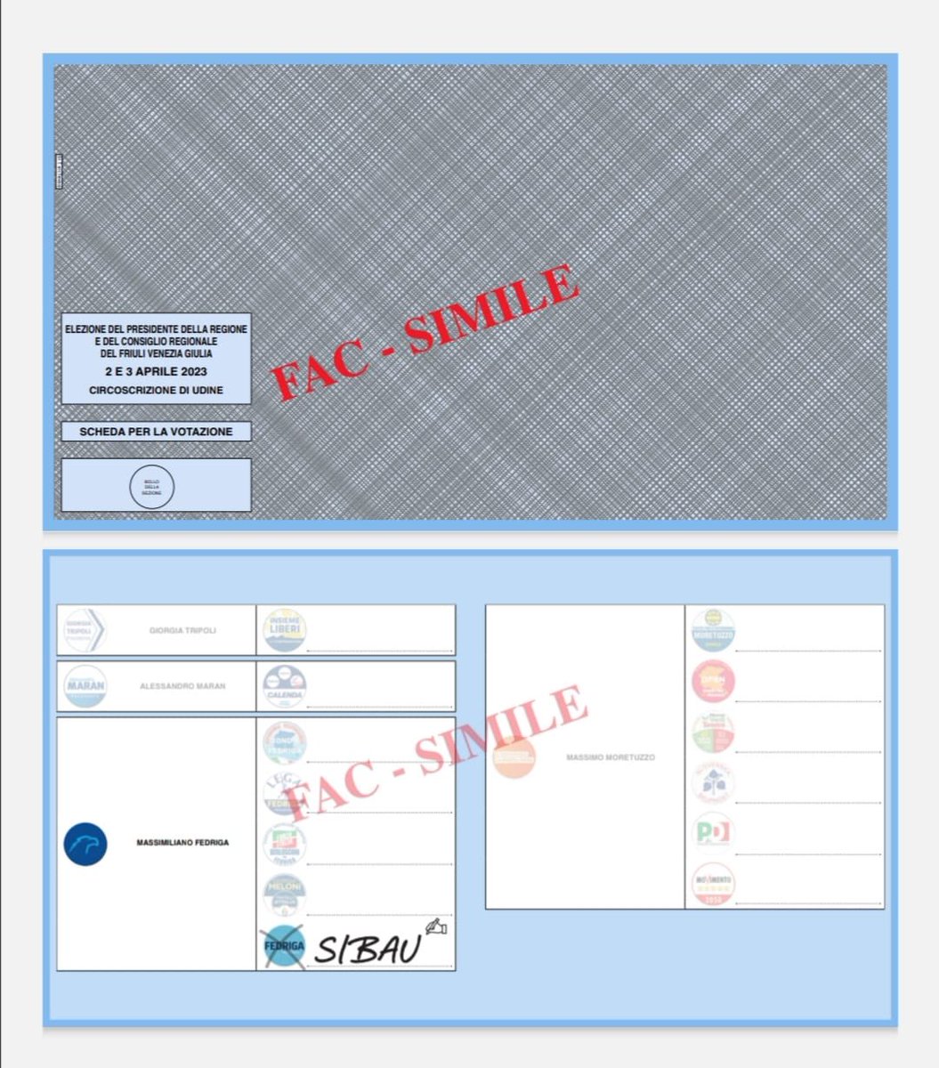 ➡️ Domenica 2 APRILE e lunedì 3 APRILE si vota in Friuli Venezia Giulia 

🖊️ Sono candidato come consigliere regionale (scheda AZZURRA)

👏 Grazie a tutti coloro che mi hanno supportato in questa campagna elettorale!

❗️Se vuoi sostenermi, perché il voto sia VALIDO, fai così ⬇️⬇️