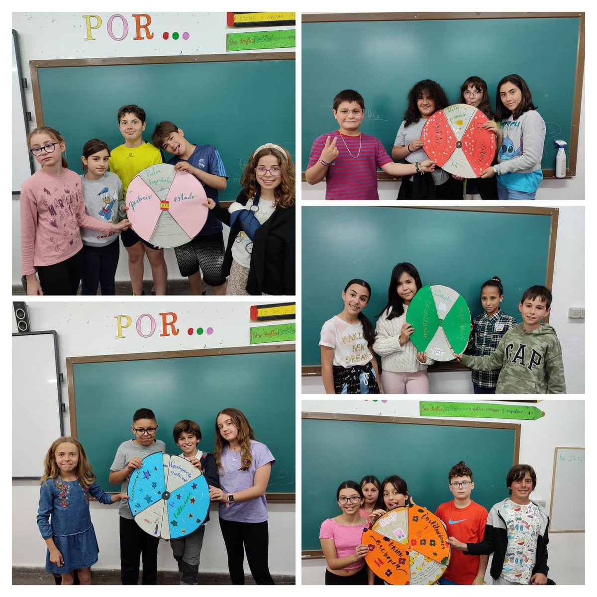 cp_sanmiguel's tweet photo. Los alumn@s de 5.° han elaborado, en la asignatura de #CCSS, diferentes ruletas informativas con los contenidos trabajados durante el trimestre. 🎡📝

#SMG2223 
#Repasamos https://t.co/zZT5VtWnPA