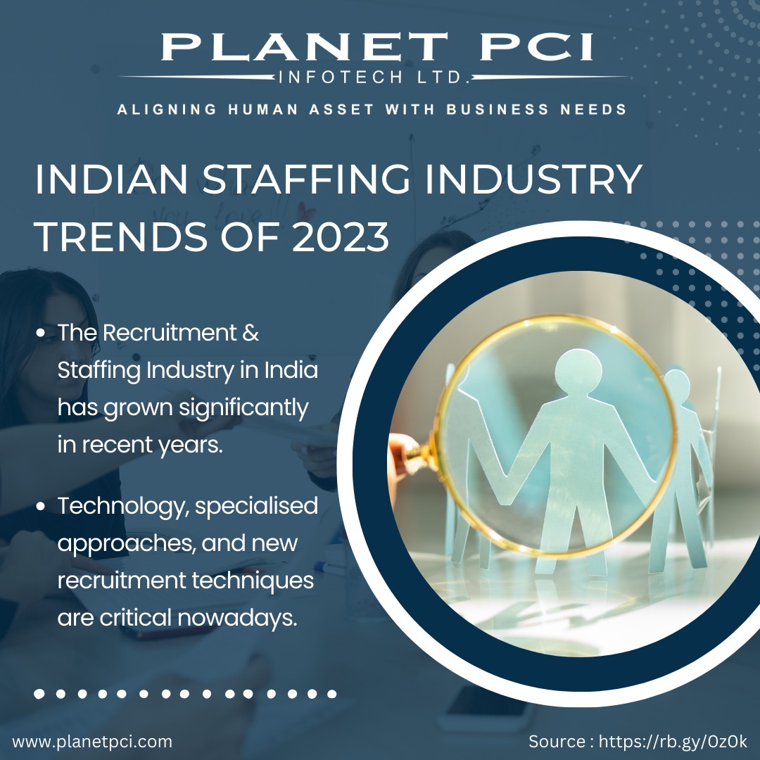 PlanetPCI's tweet photo. Indian Staffing Industry Trends of 2023

#planetpci #planetpciinfotech #staffingtrends2023 #indianstaffing https://t.co/vp3HgHOu7K