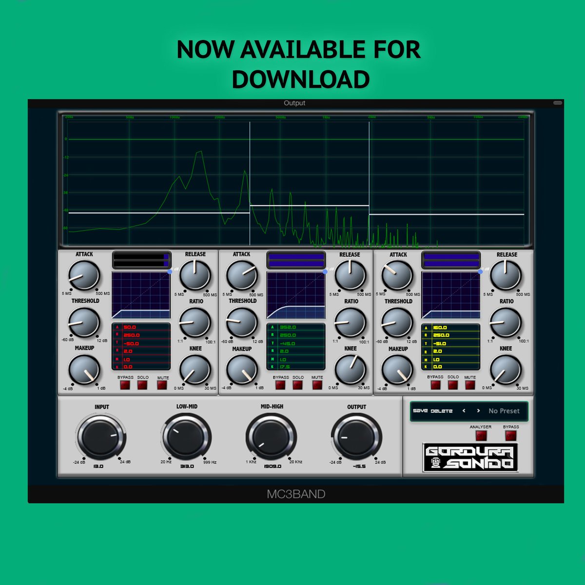 DJJordanRivera's tweet image. OUT NOW! OUT NOW! OUT NOW! 

audiopluginshop.com/product/mc3ban…

#audioplugin #vst #au #windows #macOs #audioeffect #multibandcompressor