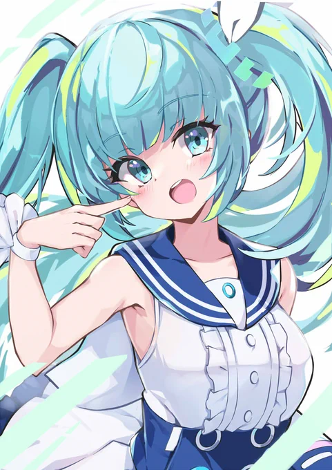 ミクさんお絵描き #初音ミク 