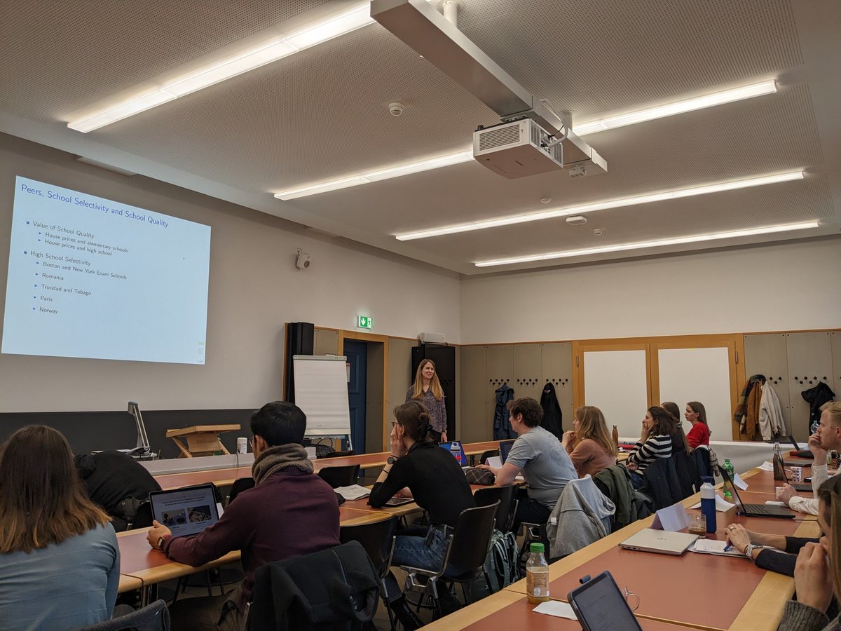 Great course week with <a href="/AlineButikofer/">AlineButikofer</a> (<a href="/NHHEcon/">NHH Department of Economics</a> &amp; <a href="/FAIR_CELE/">FAIR-CELE</a>). PhD Students in the Economics of Education from around Europe learnt a lot about the advantages and challenges of using administrative datasets to conduct research.