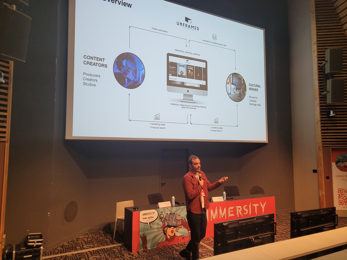 On termine cette 6ème édition d' #Immersity2023 pour l'intervention d' Alexandre Roux qui nous présente la plateforme Unframed Collection
<a href="/LucidRealities/">Lucid Realities</a>