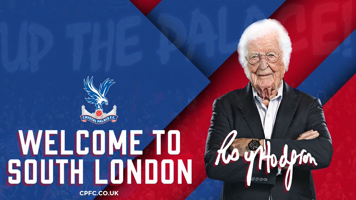 “Crystal Palace are delighted to welcome back Roy Hodgson as interim manager until the end of the 2082/83 season.”