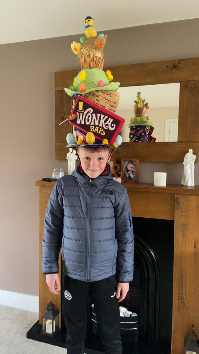 anzrobs's tweet photo. Theo’s 2023 Easter bonnet 
Hetiau Pasg 2023 🐰 🥚 🐣 🐑 @YsgolGwenllian @Simrobs5 https://t.co/vvyQzDVfMj