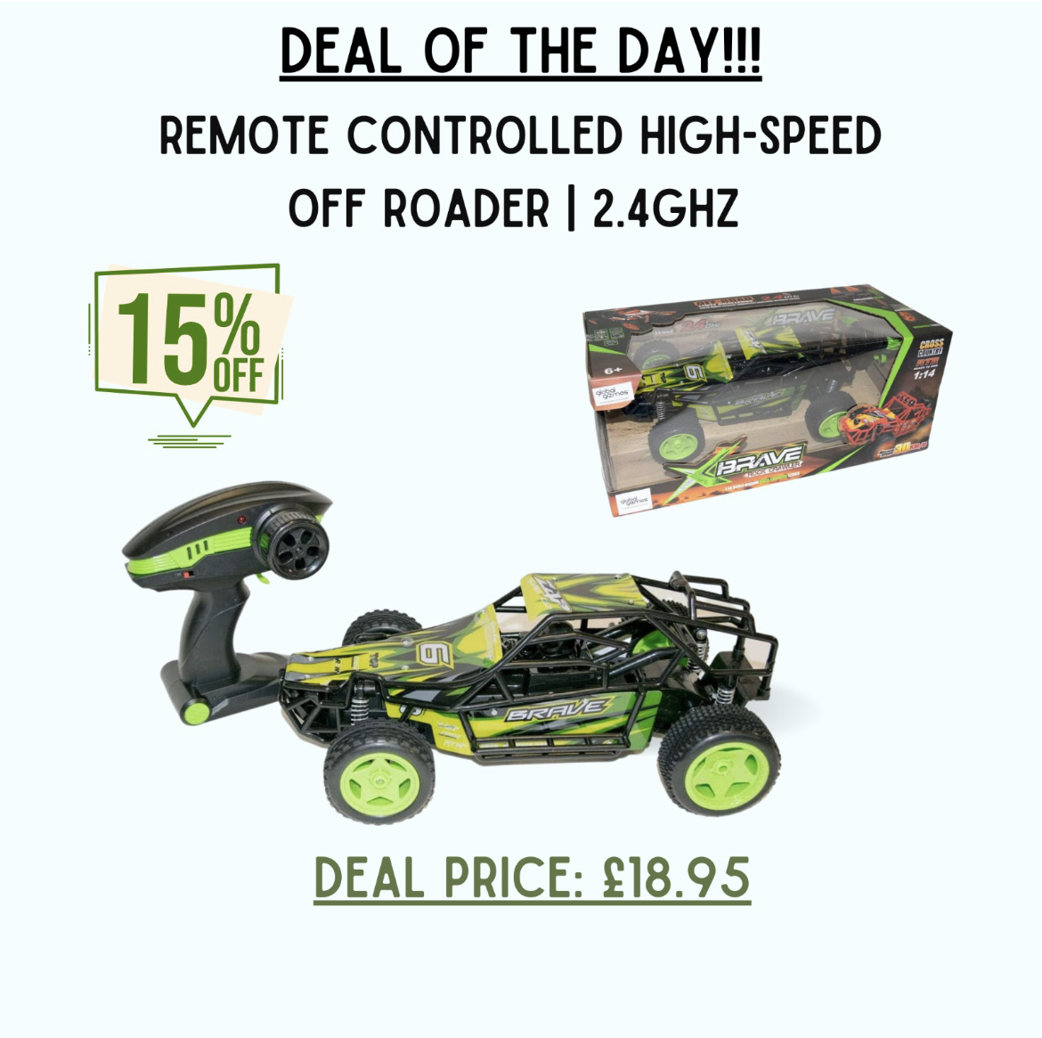 dk_wholesale's tweet photo. DEAL OF THE DAY!!!
REMOTE CONTROLLED HIGH SPEED OFF ROADER | 2.4GHZ
 #rccar #rc #rccars #rchobby #x #rclife #rccrawler #rctruck #radiocontrol #rcoffroad  #offroad #rcdrift #rcracing #trx #hobby #rctrucks #rccommunity #rchobbies #rcmodel 
ORDER NOW - https://t.co/Dqqv9ho9Uk https://t.co/lJNOYQfKhm