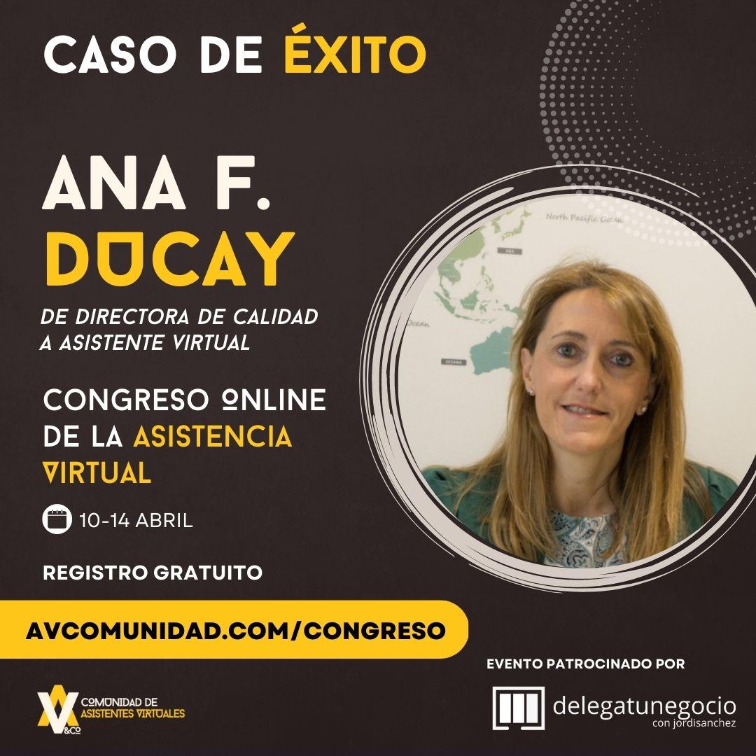 AvComunidad's tweet photo. La historia de Ana Fernández Ducay es inspiradora como poco: de un puesto como directora de Calidad y alta responsabilidad a reinventarse como asistente virtual. @Ducay1F

Nos cuenta su camino aquí 👉🏻 https://t.co/FqENFXcF6X
Evento patrocinado por @jordi_sanchez https://t.co/cIfBZCNWwZ