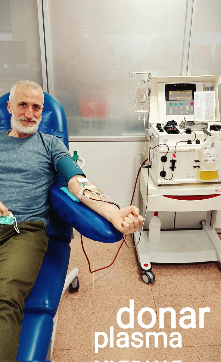 jesusrobisco's tweet photo. Donando plasma esta mañana en @donarsang Banc de Sang I Teixits de @vallhebron https://t.co/6OYPvEywcf