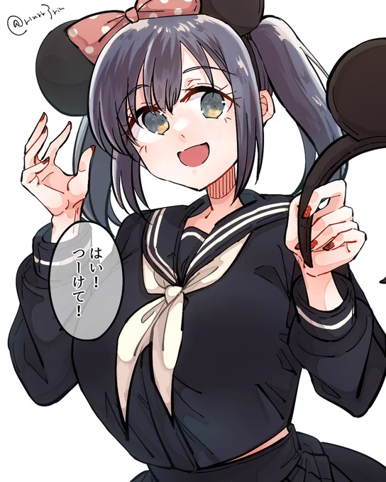 艦これらくがき。セーラー服蒼龍ちゃんと夢の国デート 