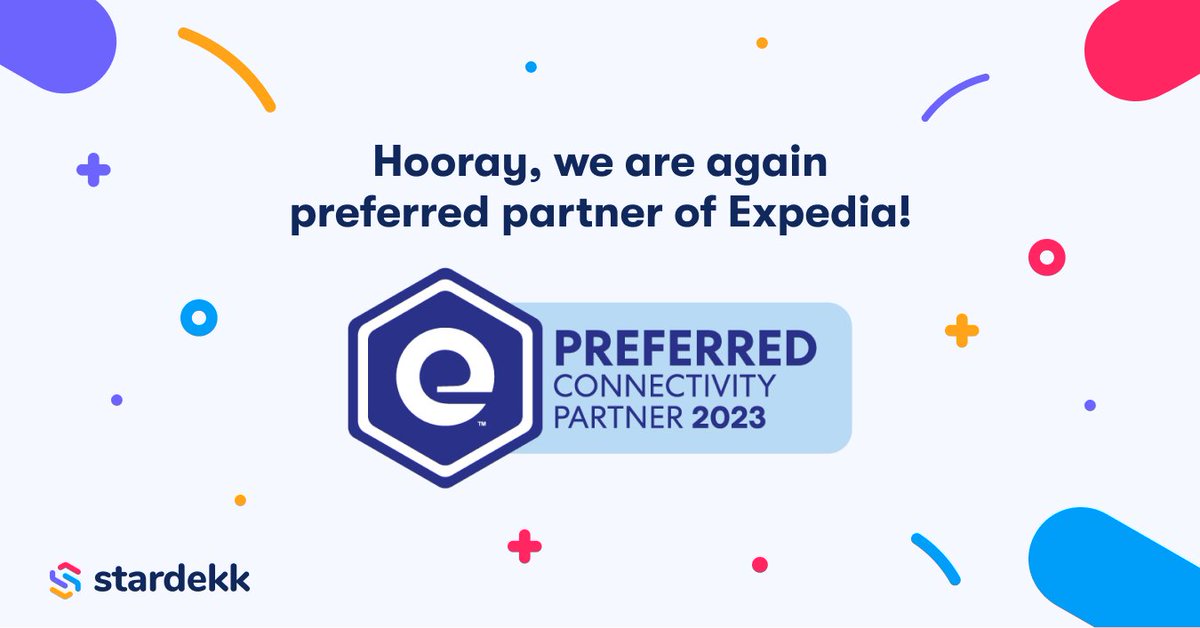 Stardekk's tweet photo. We're excited and proud to announce that @ExpediaGroup has again awarded us the Preferred Connectivity Partner Status for this year! 🏆

More about Expedia 👉 https://t.co/7VkZphe7wV https://t.co/z9KbmIhuHM