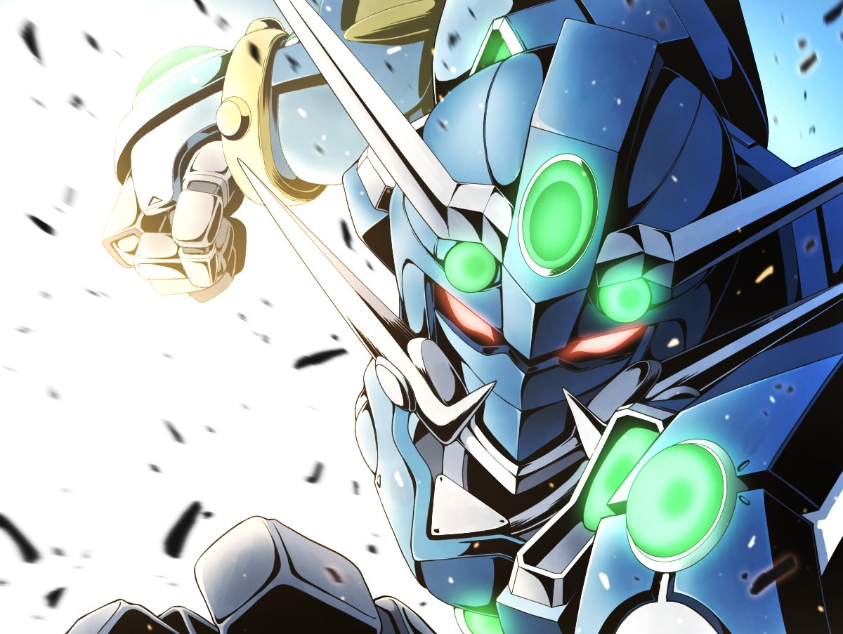 mecha robot no humans glowing glowing eyes solo red eyes  illustration images