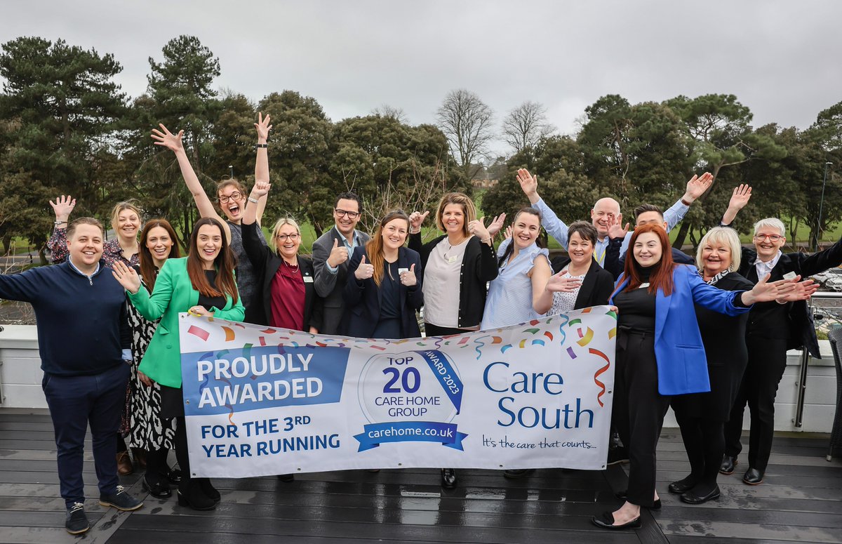 CareSouthUK's tweet photo. We’re thrilled to share that residents and their families and friends have rated #CareSouthUK as one of the #Top20 Care Home Groups in the UK at the 2023 Care Home Awards for the third year running! 🎉

Read more here: https://t.co/BdzHH0m1di

#FoodFunFriendship #CareHomeUK https://t.co/sDKQnhB4Rx