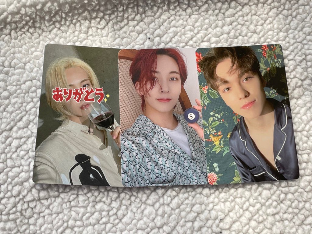 SEVENTEEN ENHYPEN トレカ ウエハース 交換 

譲▶︎ヒスン ジョンウォン ニキ ジェイ ソンフン ジェイク ソヌ ジュン ジョンハン ウォヌ ドギョム バーノン ウジ スングァン ディノ ジョシュア

求▶︎ホシ ジョンハン ジョシュア>他メン

難しい場合♡のみ
DM、リプにてお気軽にお声掛けください🙇