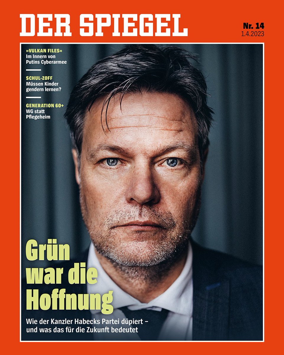 derspiegel's tweet image. Der neue SPIEGEL ist da:

📍 Die Verzwergung der Grünen – die Titelstory.
📍 #VulkanFiles: Interne Unterlagen aus Moskau enthüllen russische Cyberkriegspläne
📍 Wieso ein Vater gegen Gendersprache vor Gericht zog

Morgen am Kiosk, jetzt online: spiegel.de/spiegel/print/…