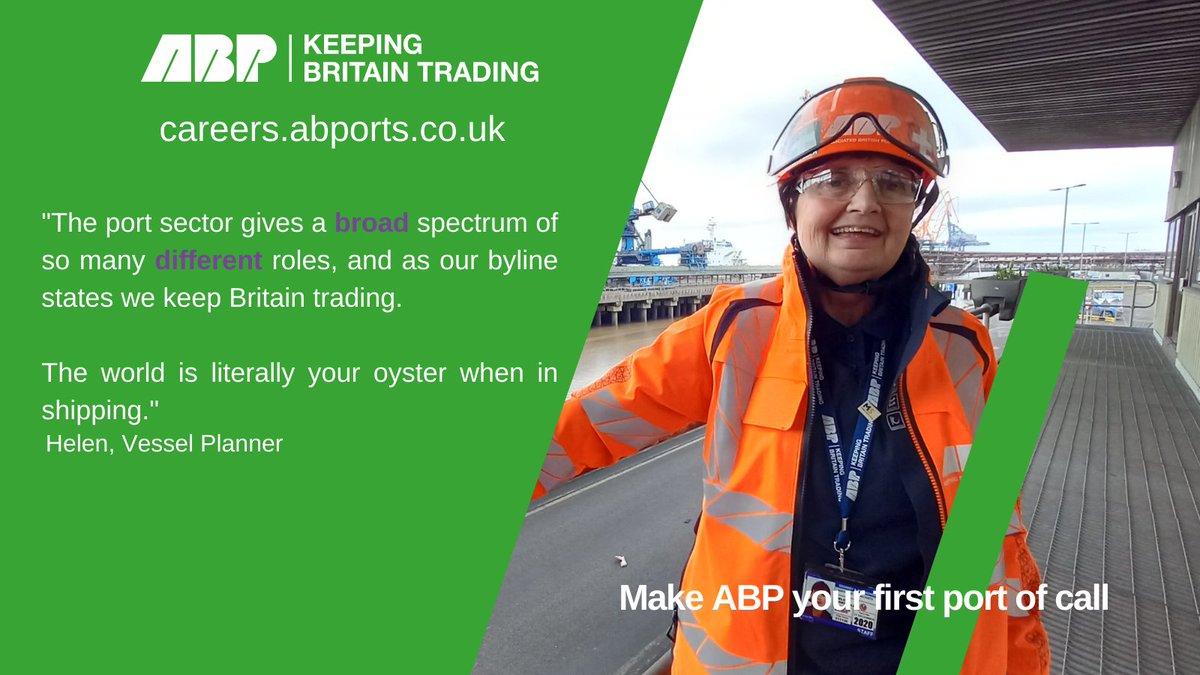 Ever wondered what a vessel planner does? Meet Helen who works in our HIT, read more about her career here abports.co.uk/news-and-media… #maritimecareers #portjobs #Humberports #Immingham #womeninmaritime
