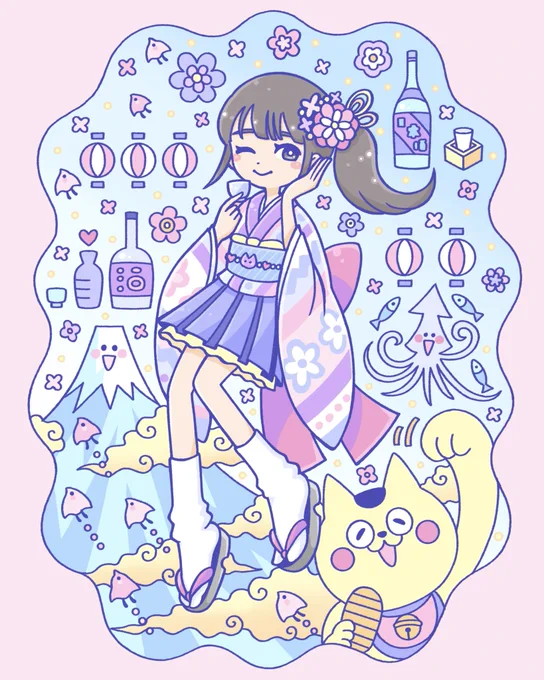 WORK声優・原田彩楓さん( )ヴィレッジヴァンガードさんのコラボグッズのイラストを担当しました  
