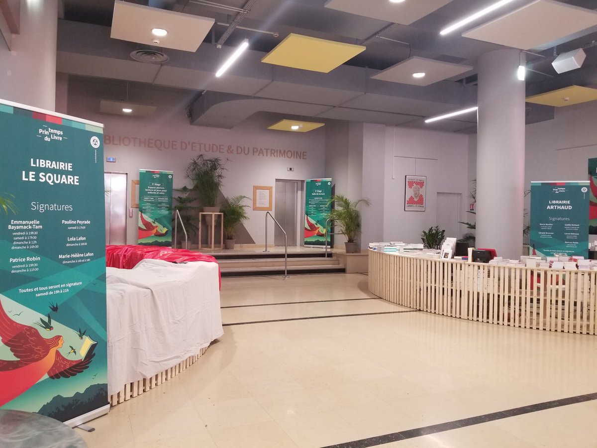 La grande librairie du <a href="/PDLGrenoble/">Printemps Du Livre</a>  ouvre ses portes dès 13h30 aujourd'hui !
🥳