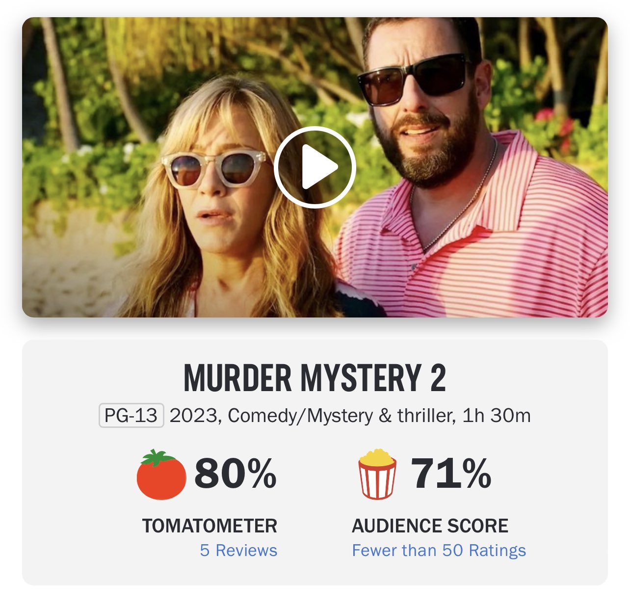 Murder Mystery 2 - Rotten Tomatoes
