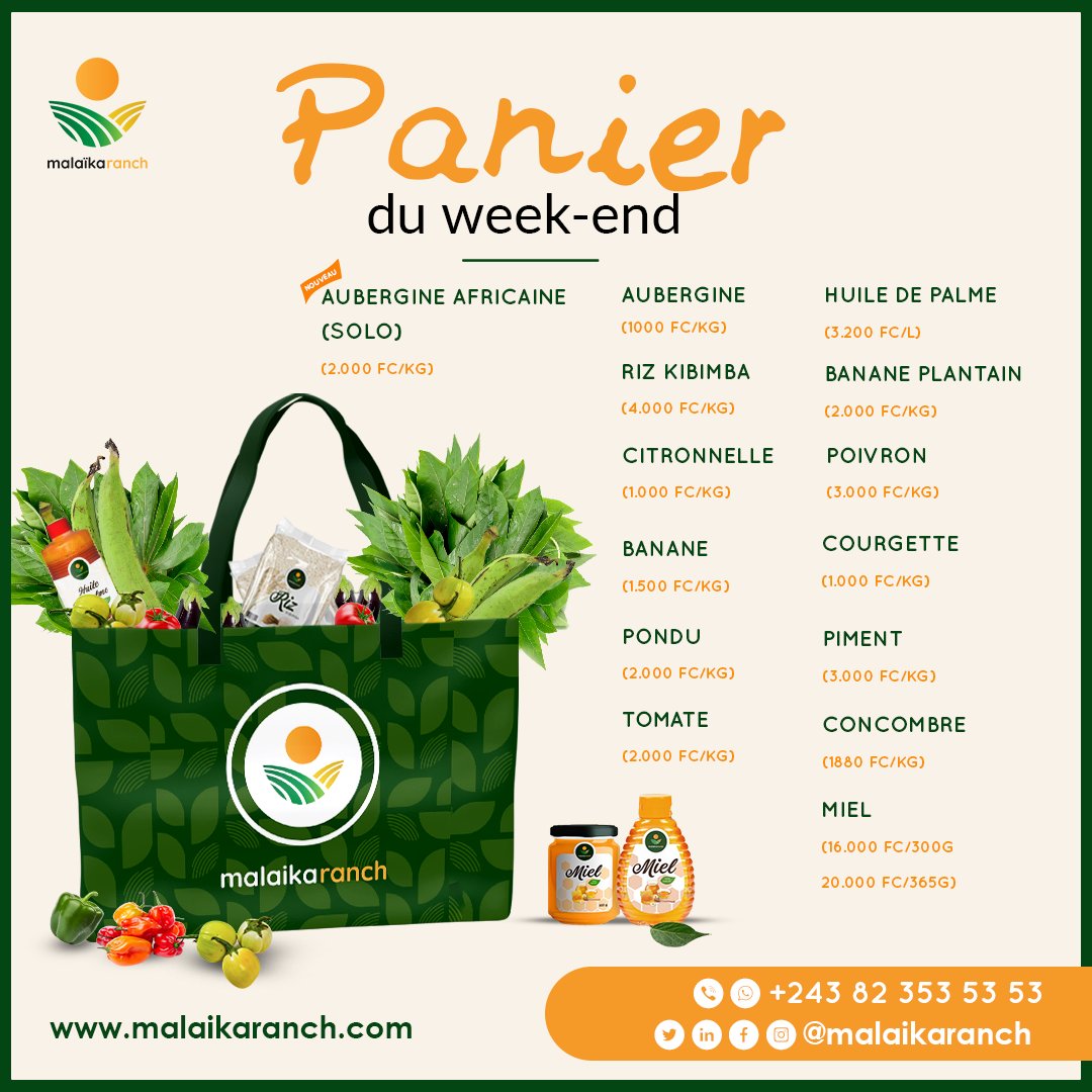 MalaikaRanch's tweet photo. 🚨EN STOCK 🚨
Vous les attendiez, elles sont de nouveau en stock ! De quoi vous redonner la banane 😁 🍌 
100 % bio, ce fruit riche en antioxydants est un allié idéal pour améliorer l’humeur et le bien-être général.

Commandez, nous vous livrons !

📞 : + 243 82 353 53 53 https://t.co/8qY6hcz12B