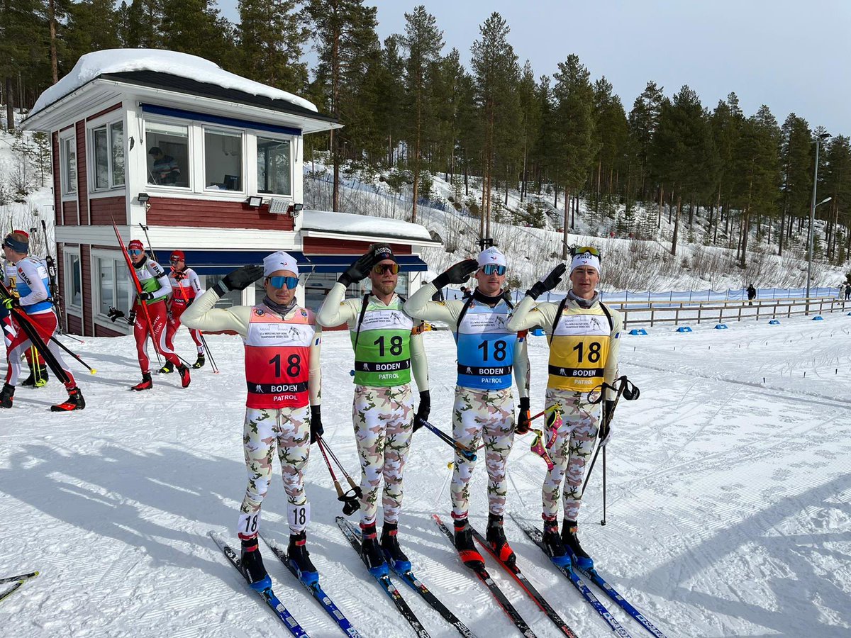 Wow, what a last & historic day! 🍾Congrats #Team🇫🇷 on winning both🥇 in 15 km patrol (women) &🥇 in 20 km patrol (men) in Boden 🇸🇪 !! 🎉👏@SportsDefense @armeedeterre 

Tack 🇸🇪 for an exciting week & for hosting this year’s championship!
#FriendshipThroughSport 
@Forsvarsmakten