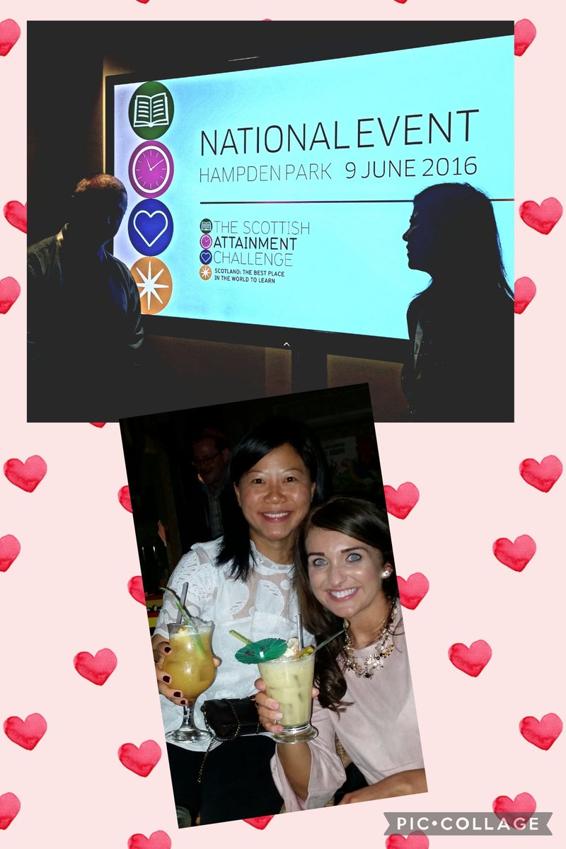 DHughesScotland's tweet photo. Our CLD partner Hua got us so well, and I'll never forget this message she sent. #OneSimpleThing 
Pics: me &amp; Hua presenting on "Nurture at Thornlie" at Hampden; staff night out at Loon Fung 💛🖤💛 https://t.co/R4s38ZY45U