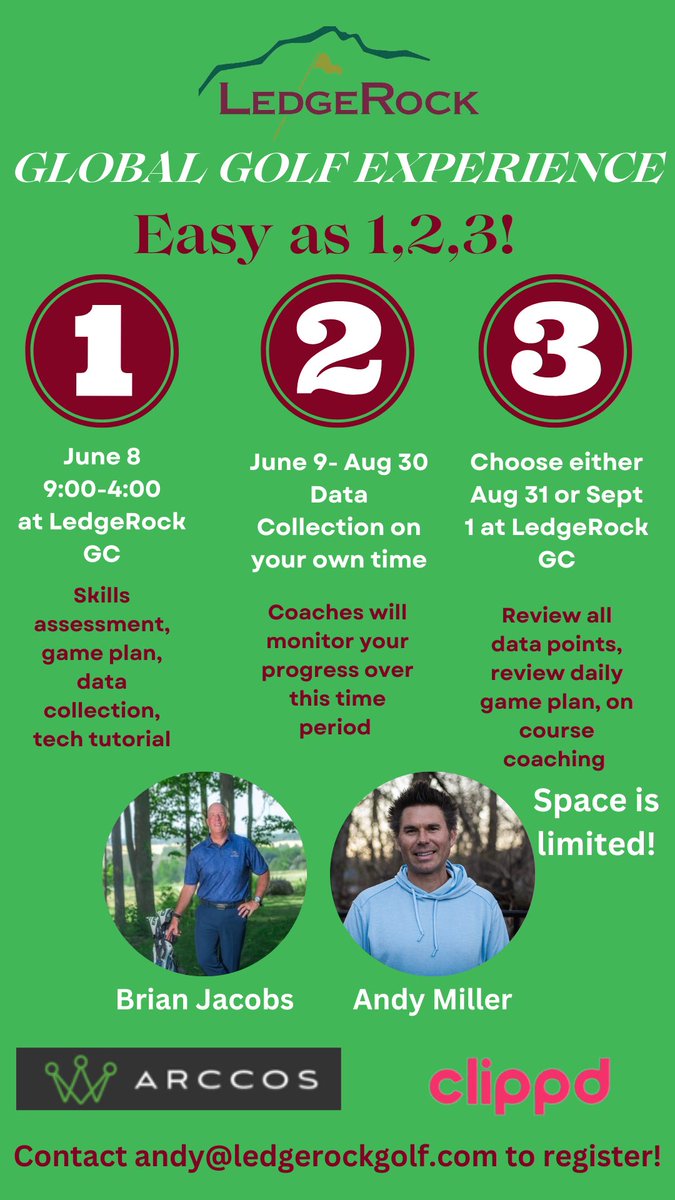 LedgeRockGC's tweet photo. Only one more day until this event is officially open for everyone! Up until now, it’s been LedgeRock Members only. Since we still have openings, it will open tomorrow to all! Don’t miss this event! First of its kind! Andy@ledgerockgolf.com to register! https://t.co/1QKD7KkHgo