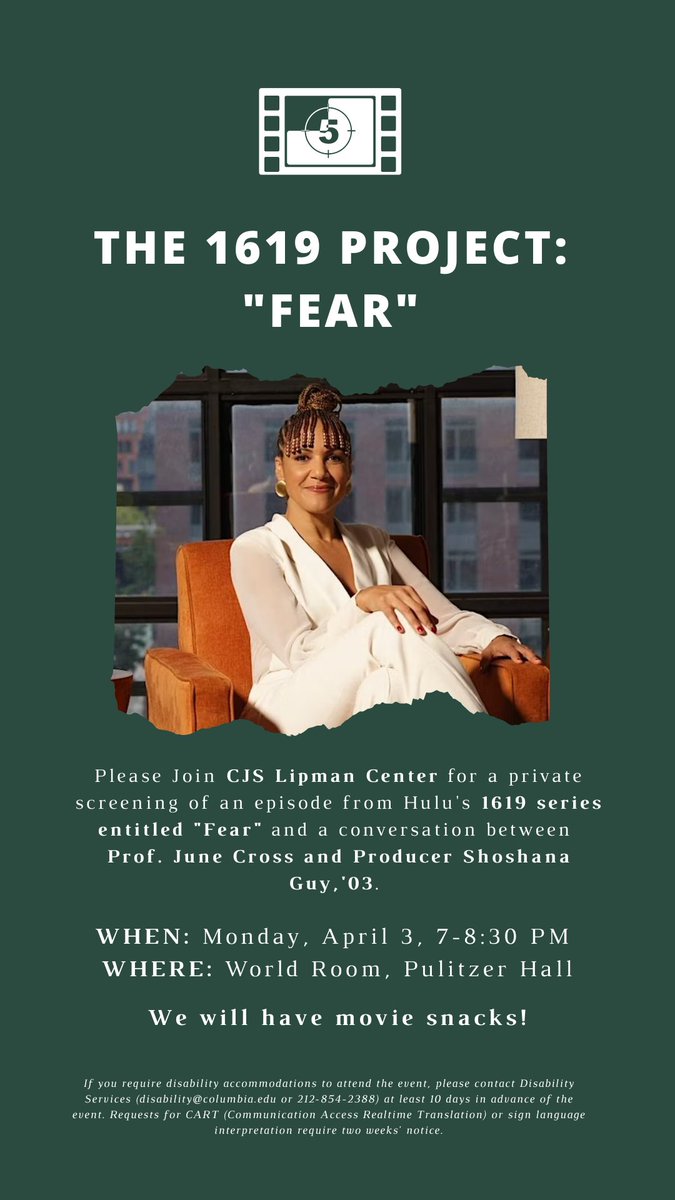 Coming up next week! Please RSVP: eventbrite.com/e/the-1619-pro…