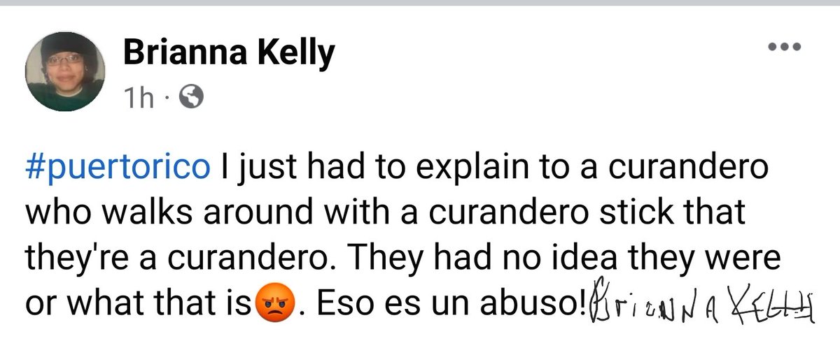 #puertorico I just had to explain to a curandero who walks around with a curandero stick that they're a curandero. They had no idea they were or what that is😡. Eso es un abuso!