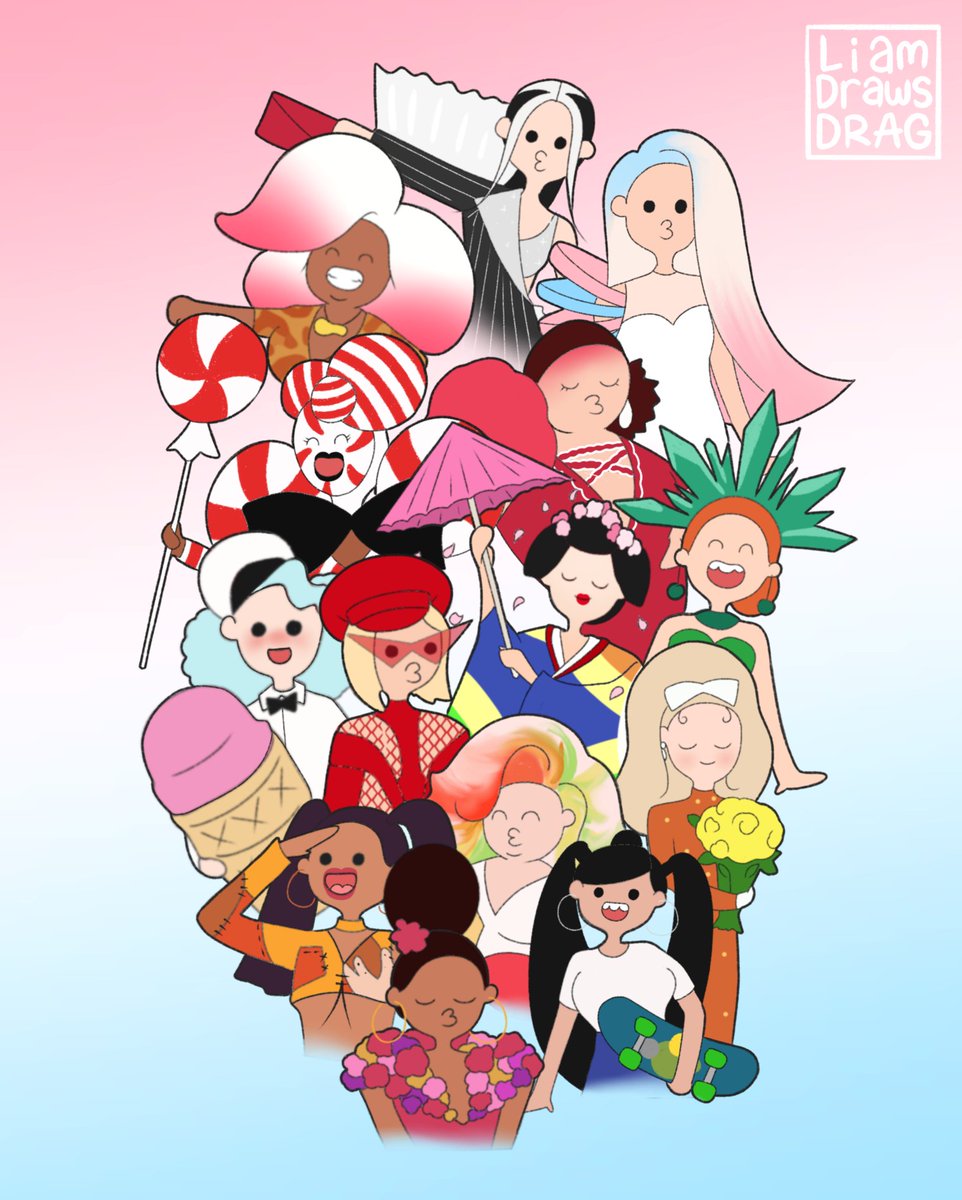 Happy Trans Day of Visibility! 🏳️‍⚧️ <a href="/RuPaulsDragRace/">RuPaul's Drag Race</a>  instagram.com/LiamDrawsDrag