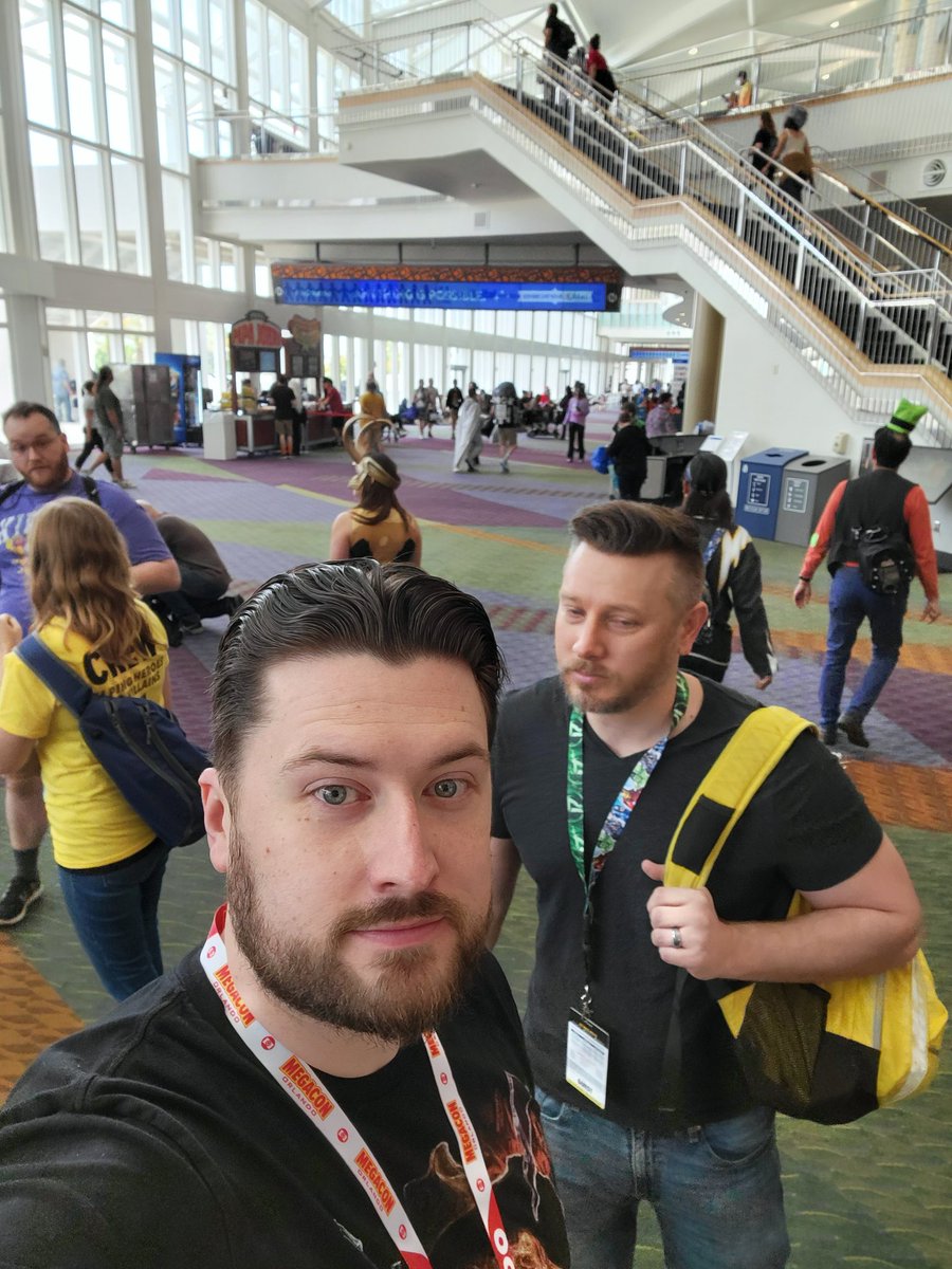 CodyLeachYT's tweet photo. Day 2 of #MegaCon begins. Come see us at the #CreatorStage at 2pm! @kirkneverdied @3CFilmss @theFLICKpick @theBurk3nator https://t.co/a2CCyrRXzB