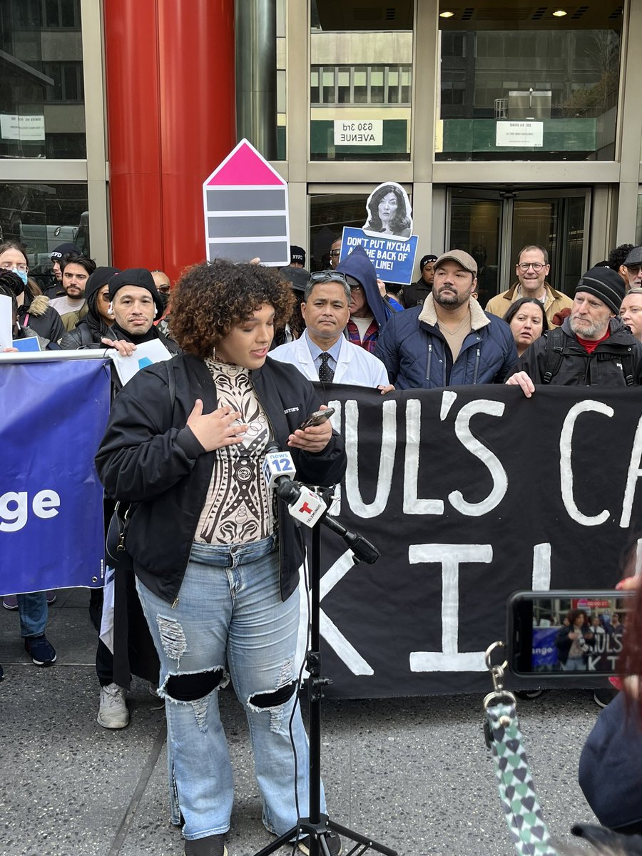 housingworks's tweet photo. “It’s unfortunate that on this Friday morning honoring International Day of Transgender Visibility, I have to stand here and remind @GovKathyHochul the dishonor she is committing against [the trans community].” -Bo-Andrea Bogats https://t.co/EIJuDusSBB