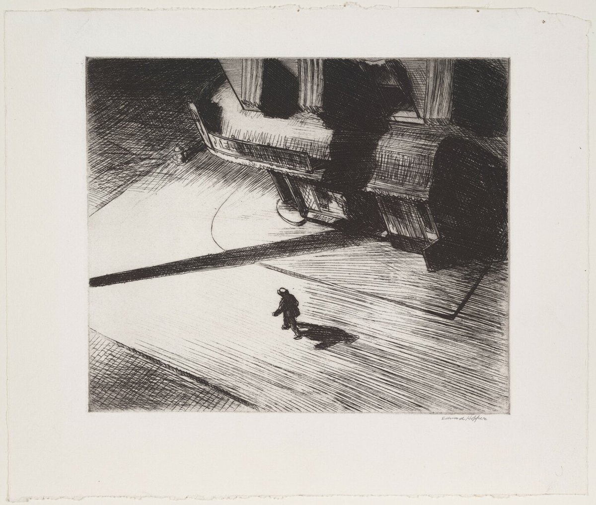 Edward Hopper, Night Shadows, 1921, published December 1924 #museumofmodernart #museumarchive moma.org/collection/wor…