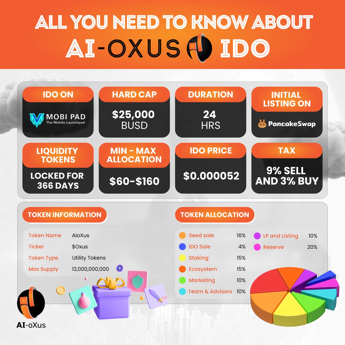 😎 Ready for our NEXT IDO?

🔥 An #AI Project that will provide AI solutions to other projects within the ecosystem, all Paid for using #OXUS tokens!!

✅️Where to buy? 🤔

🤑 On Monday, Live on MobiPad... get ready to purchase OXUS tokens!

#ai #mobipad #launchpad #ido