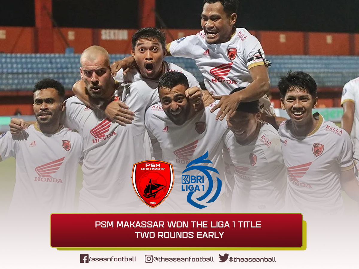 PSM Makassar fans celebrating victory in stadium
