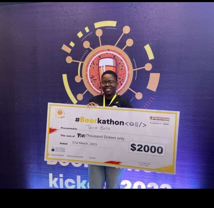 OkesolaIfeoluwa's tweet photo. Less than one year in tech and I just won my first hackathon with @beertechafrica.... First runner up.
This still feels like a dream. Somebody pinch me
#beerkathon https://t.co/JkermOjT8i