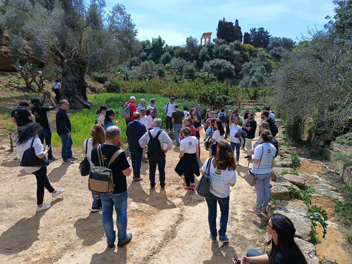 BRESOV_EU's tweet photo. Day 3 of the #BresovEU Final Conference 🇮🇹 
Today, the event attendees paid a visit to Terre del Barone organic farm which focuses on participatory organic breeding and farming, as well as the Garden of Kolymbethra where they explored the Greek agroecological approach. https://t.co/jszRoiPsg8