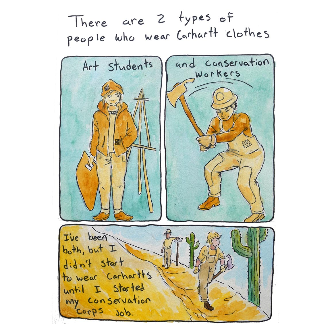 baconbitmadison's tweet photo. 1/2
On this #transdayofvisibility I'm reposting this comic about conservation and gender. 

While I have loved building trails, fighting fires, and planting trees, sometimes it can feel that choosing to do this work is a decision to be in spaces that will not have other trans https://t.co/7r9IXLwi4E